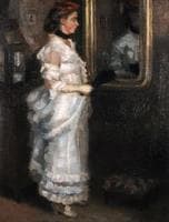 Lady with Fan at a Mirror