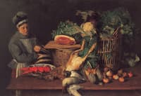Still life and woman