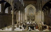 Church Interior with Christ Preaching to a Congregation