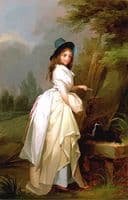 A Young Woman Inscribing a Tree