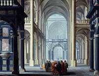 Meeting in a Church Interior