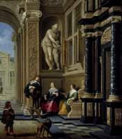 A Conversation in a Palace Courtyard