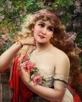 Young Lady With Roses