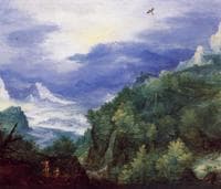Mountain Landscape overlooking a River Valley