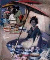 A Japanese Pottery Seller