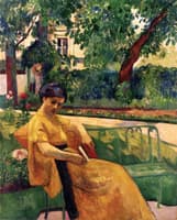 Jeanne in Yellow in the Garden at Neuilly