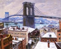 Brooklyn Bridge in Snow