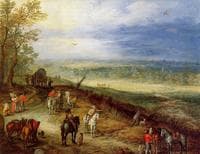 Extensive Landscape with Travellers on a Country Road