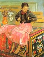 Girl on a Krakow Chest