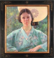 Portrait of a Lady in a Kimono