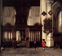 Interior of the Nieuwe Kerk, Delft, with the Memorial Tablet of Adriaen Teding van Berkhout