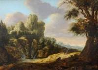 A Mountainous Landscape with Goats