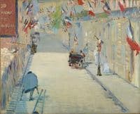 The Rue Mosnier Decorated with Flags