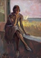 Girl at the window sill