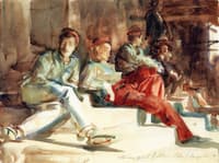 Group of Spanish Convalescent Soldiers