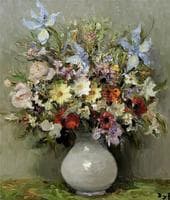 Daisies, Anemones and Iris