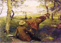 Siesta with his wife Hulda in the hammock