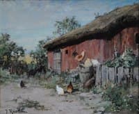 Chickens by the Barn