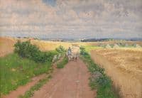 Shepherd Girl In Summer Landscape