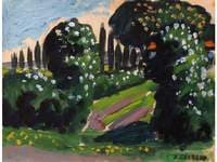Landscape with Trees and Flowers