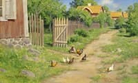 Child with Chickens